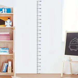 2m Wall Height Measuring Wall Decal, Decoration Sticker - Easy to read, Decorative, modern style, durable PC material, writable and removable, accurately 2m tall, transparent design, suitable for home decoration, easy to peel and stick