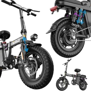 GE5 Black Adult Electric Bicycle 500W Motor 48V15AH Battery 32Miles Range Smooth Ride Ideal for Daily Use  Powerful Foldable