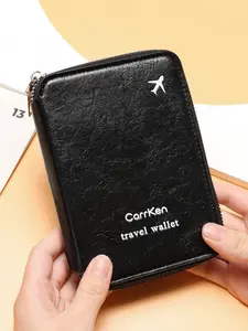 Universal Travel Passport Holder with Multiple Card Slots, Zipper Passport Case for Business Trips, Casual Use All Seasons