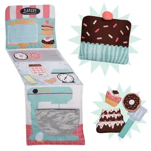 Lambs & Ivy Interactive 2-n-1 Soft Toddler Cupcake/Bakery Pillow Play Set