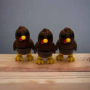 Tiny Turkey Figurine 3D Printed – Home Decor or Desk Ornament