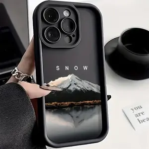 Winter Snow Mountain Pattern Phone Case, Anti-drop Durable Protective Cover, Phone Accessories Compatible with iPhone 16 15 14 13 12 11 Plus/Pro/Pro Max
