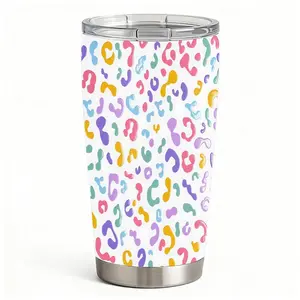 20oz Vibrant Abstract Blotches Pattern Stainless Steel Tumbler， Tumbler with Lid Double Wall Vacuum Insulated Travel Mug， Coffee Cups With Lids， Perfect Gifts For Birthday Holiday.