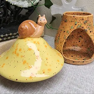 Ceramic Mushroom Tealight / Cone Incense burner
