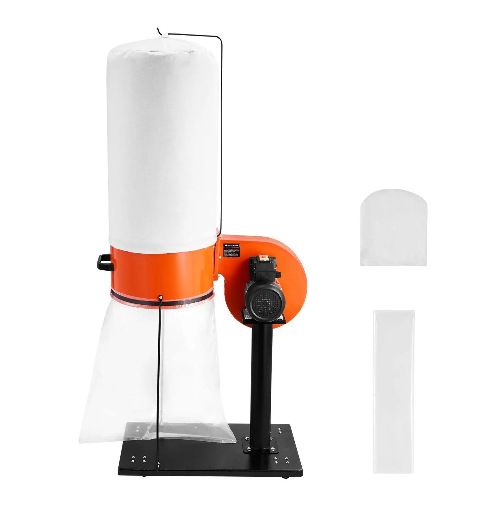 Dust Collector 800 CFM 1HP Wood Sawdust Collector, 16 Gallon Cone Dust Collector with 2.5 Micron Filter Bag & Casters, Portable Dust Collection System for Workshop Vortex Cone 1 hp