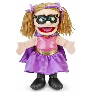 Superhero, Girl Puppet, Peach Skin (14")