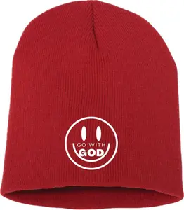 Embroidered Skull Cap-Red