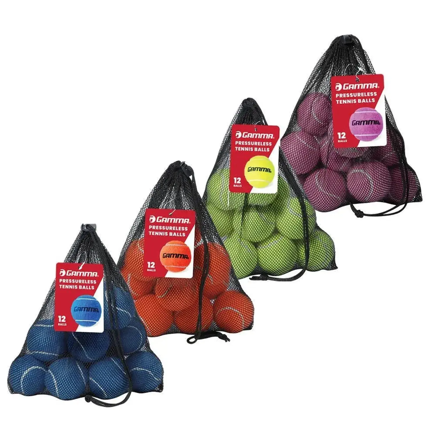 Pressureless Tennis Balls 12-Pack, Tennis Equipment with Bounce Retention & Hi-Viz Colors for Training, Sport, Bulk Tennis Balls