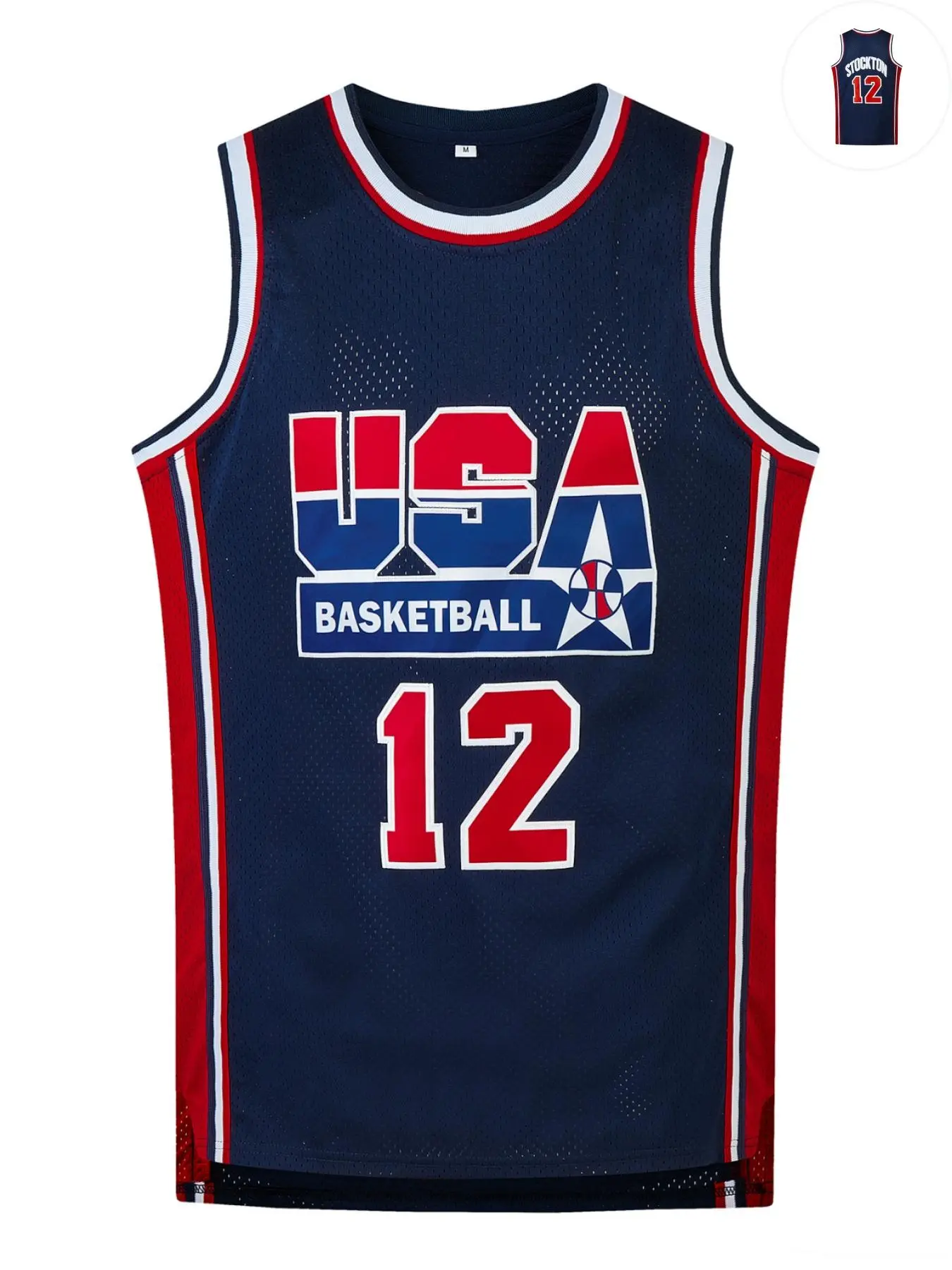 Men's USA Basketball Jersey, Breathable Round Neck Sportswear, Sleeveless Training Uniform, Fashion Basketball Jerseys for Men, Stylish Basketball Jersey, Vintage Basketball Jersey, Sports Style Jersey, Throwback Jersey