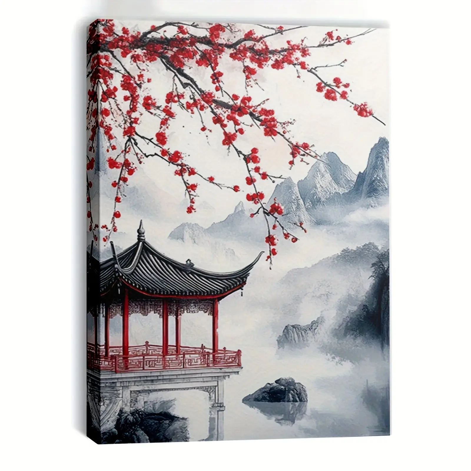 Traditional Chinese Art Canvas Poster, Ideal for Tea Room Living Room Corridor, High-Quality Wall Decor, Perfect Gift Idea