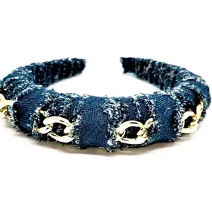 Dark Blue Denim Headband