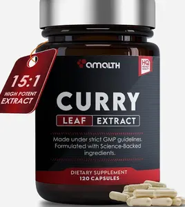 Amalth Curry Leaf Extract Strength 500mg,120 Veg Capsules (Murraya koenigii) Supports Healthy Hair 10:1 Extract Non-GMO & Gluten Free