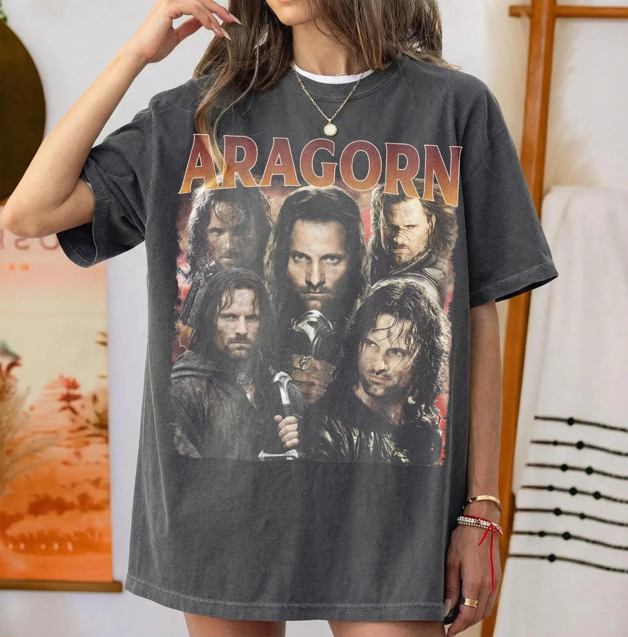 Aragorn Comfort Colors T-Shirt, Vintage 90s Lord of the Rings Graphic Tee, Fan Lover Shirt, Unisex Casual Streetwear, Gift for Men and Women