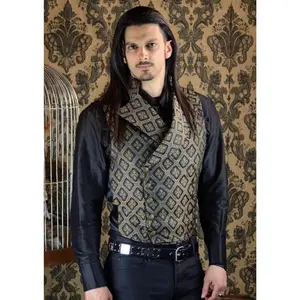 CAVALIER VEST - BROWN/GOLD DIAMOND