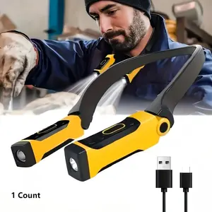 LED Neck Lamp USB Rechargeable Work Light Night Reading Learning Lamp Portable Hands-Free Flashlight Outdoor Night Running Lighting