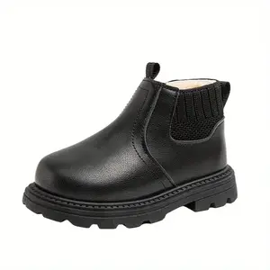 2025 New Girls' Winter Boots Warm Mid-Calf Fabric Upper Plush Lining Non-Slip Rubber Sole Zipper Closure for Outdoor Hiking Casual Streetwear Black White Brown Girls Boots Hiking Footwear Stylish Winter Footwear Durable Rubber Sole