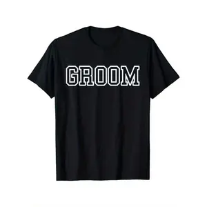 Groom, Matching Bride, Wedding, Bachelor Party Groom T-Shirt, Fashionable Short-Sleeved Comfortable And Versatile Summer T-Shirt, Shirts For Men, Slightly Elastic, S-XXXL