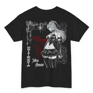 Death Note Misa Amane Tshirt, Anime Graphic Tee, Unisex Heavy Cotton Shirt, Manga Fan Apparel, Misa Amane Manga Art Shirt