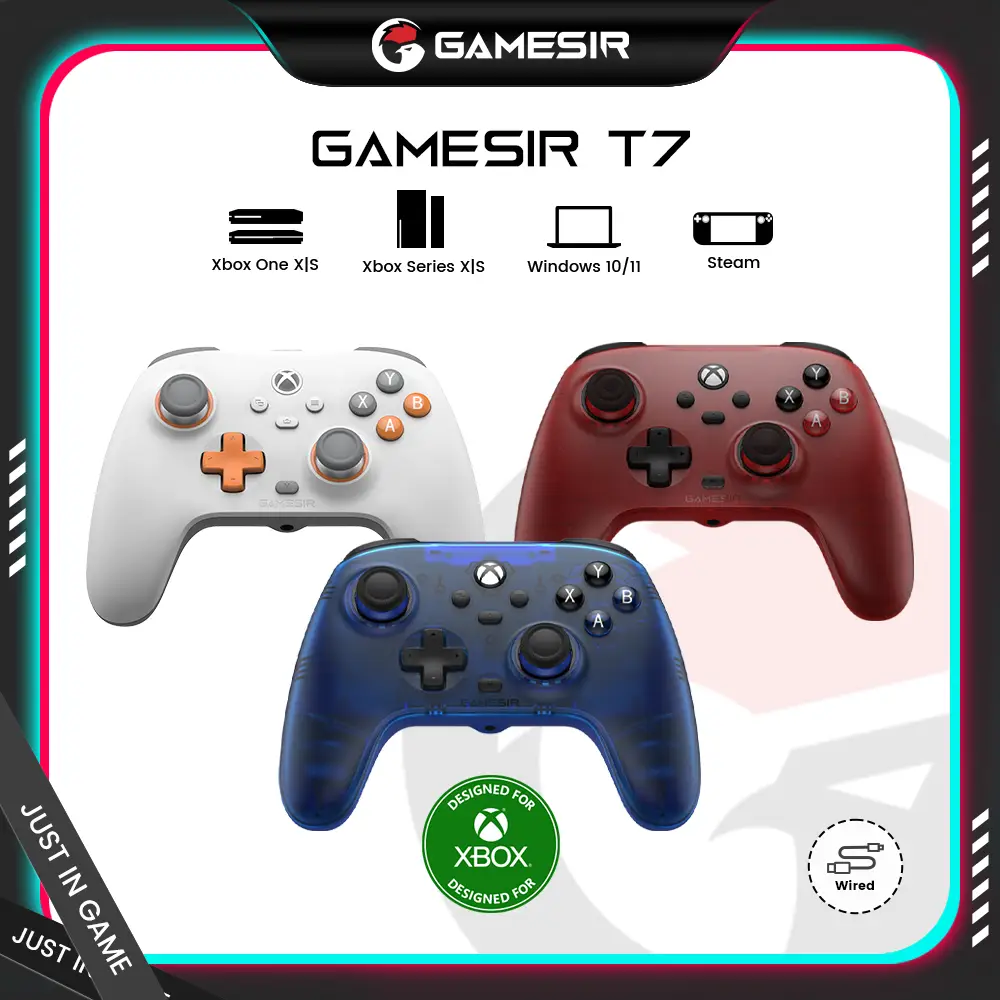 GameSir T7 Wired Entry-Level Controller for Xbox Series X|S, Xbox One & Windows 10/11 – PC Gaming Gamepad with 3.5mm Audio Jack Game Console