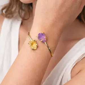 Double Amethyst & Citrine Bracelet Double Amethyst & Citrine Bracelet