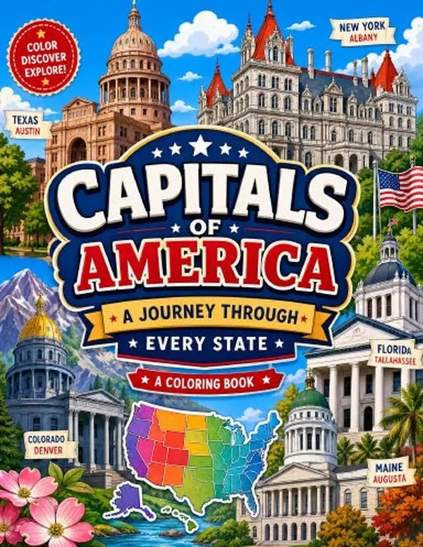State Capitals Coloring Book