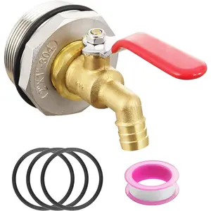 Drum Faucet Barrel Spigot,2" Brass Barrel Faucet with EPDM Gasket for 55 Gallon Drum
