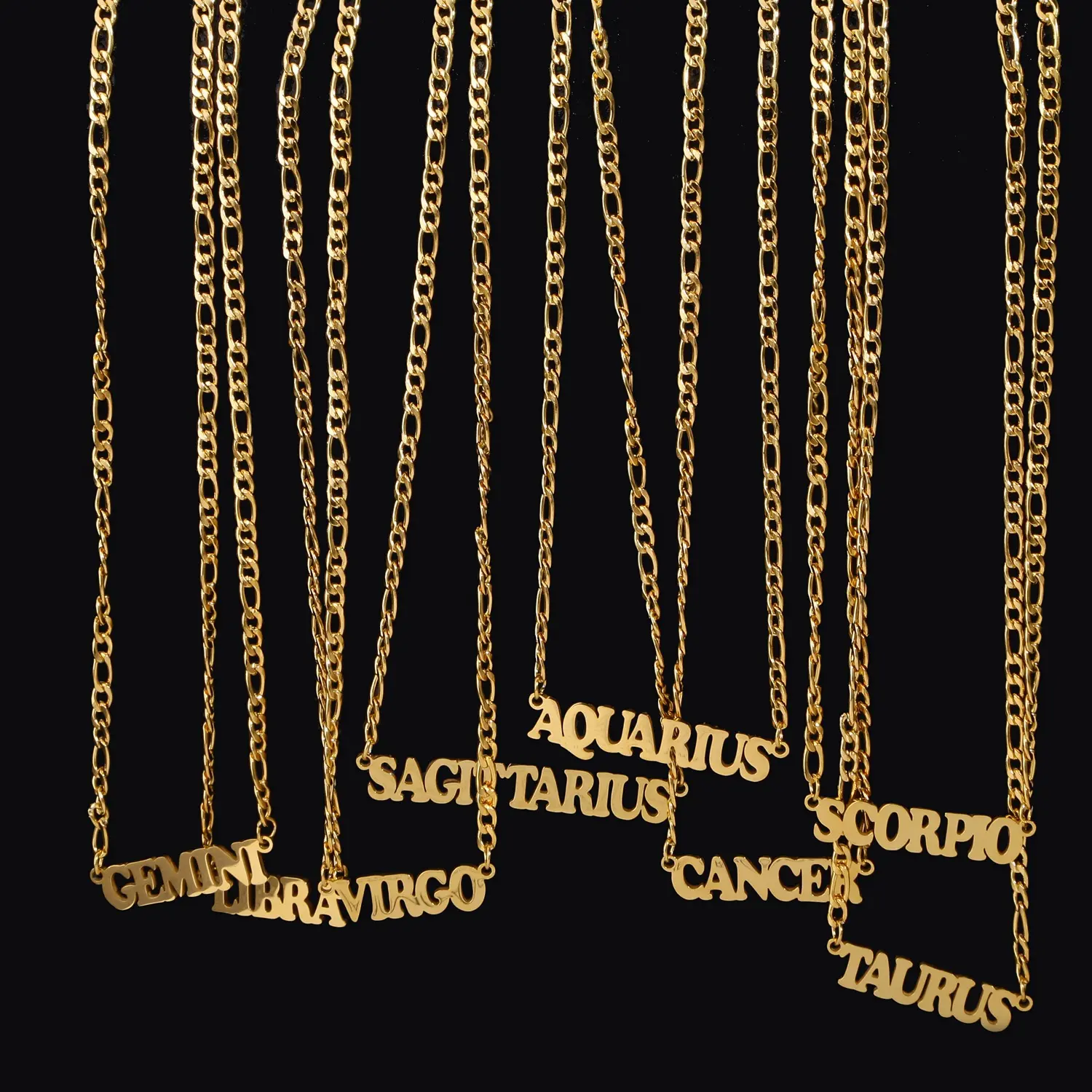 costellation twelve zodiac necklace 3MM necklace girlfriends gift unisex birthday gift