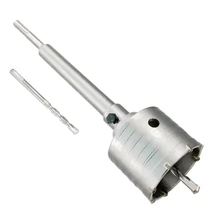 2-3/4" Concrete Hole , 70mm Tungsten Steel Core Bit for Cinder Block, Brick, Rock, Plank Walls for Pipes or mini Split Lines, with SDS Plus Shank and 2 Center Positioning Drill Bits.