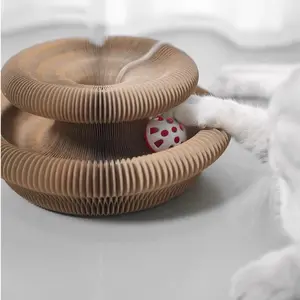 Foldable Cat Toy, Cat Scratcher with Bell, Durable Cat Scratching Toy, Funny Interactive Pet Paws Kitten Scratching Toy, Pet Entertainment Supplies for Indoor Outdoor Use, Kitten & Dog Stuff, Home Pet Products Tools, Scratching Posts