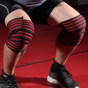 Weightlifting Squat Elastic Elastic Bandage Strap Long Knee Pads Calf Fitness Pads Outdoor Cycling Sports Knee Pads summervibes,  knee pads basketball ewing,  Sports knee brace