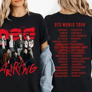 Arirang Tracklist The Kings Are Back Graphic Tee, Bangtan 2026 Album Songs Concert Shirt, Merch Gift for Fan, Bangtan Boys Group Shirt YCS LTM