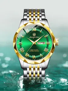Paazomu Luxury Men Watch, Waterproof Fashion Business Watch, Stainless Steel Watch for Men, Casual Quartz Watches, Quartz Analog Wristwatch, Male Sport Reloj