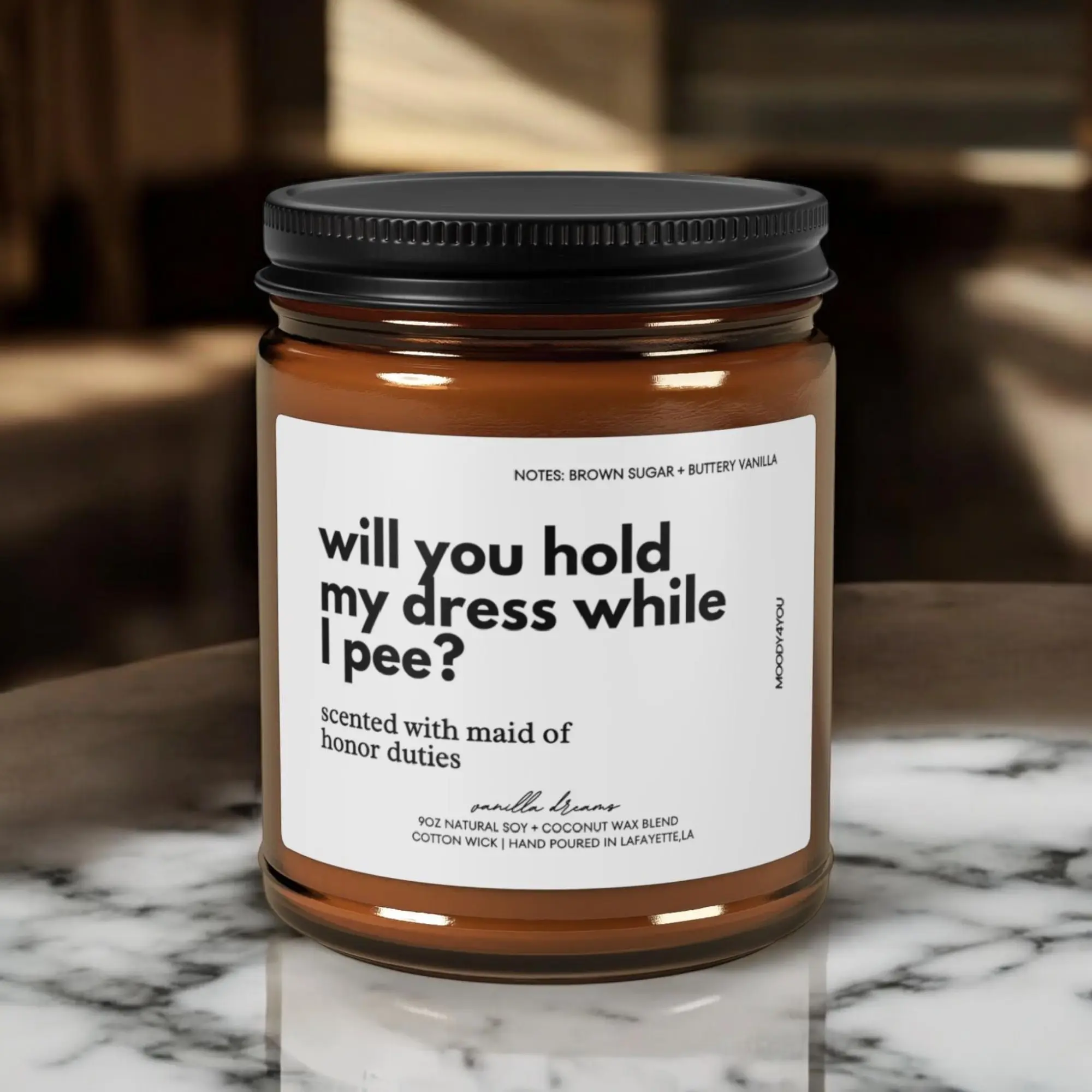 Maid Of Honor Proposal Candle, Bridesmaid Proposal Gift, Will You Hold My Dress Candle, Bridal Party Gifts for Wedding Bachelorette Party, Bridesmaid Proposal Gift Candle, Personalized Bridesmaid Candles, Will You Be My Bridesmaid Gifts