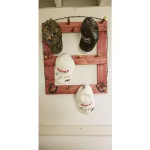 Western and Rodeo Cowboy Hat Rack 12B - 12 Pegs for Coats & Caps - Handmade Decorative Wall Organizer - 24" x 24" x 6" - Rustic Charm & Practical Organization - Light