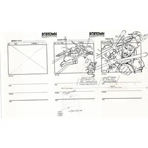 Jim Lee Wildc.a.t.s. Wildcats Production Animation Storyboard Nelvana 1994-5 D1-053