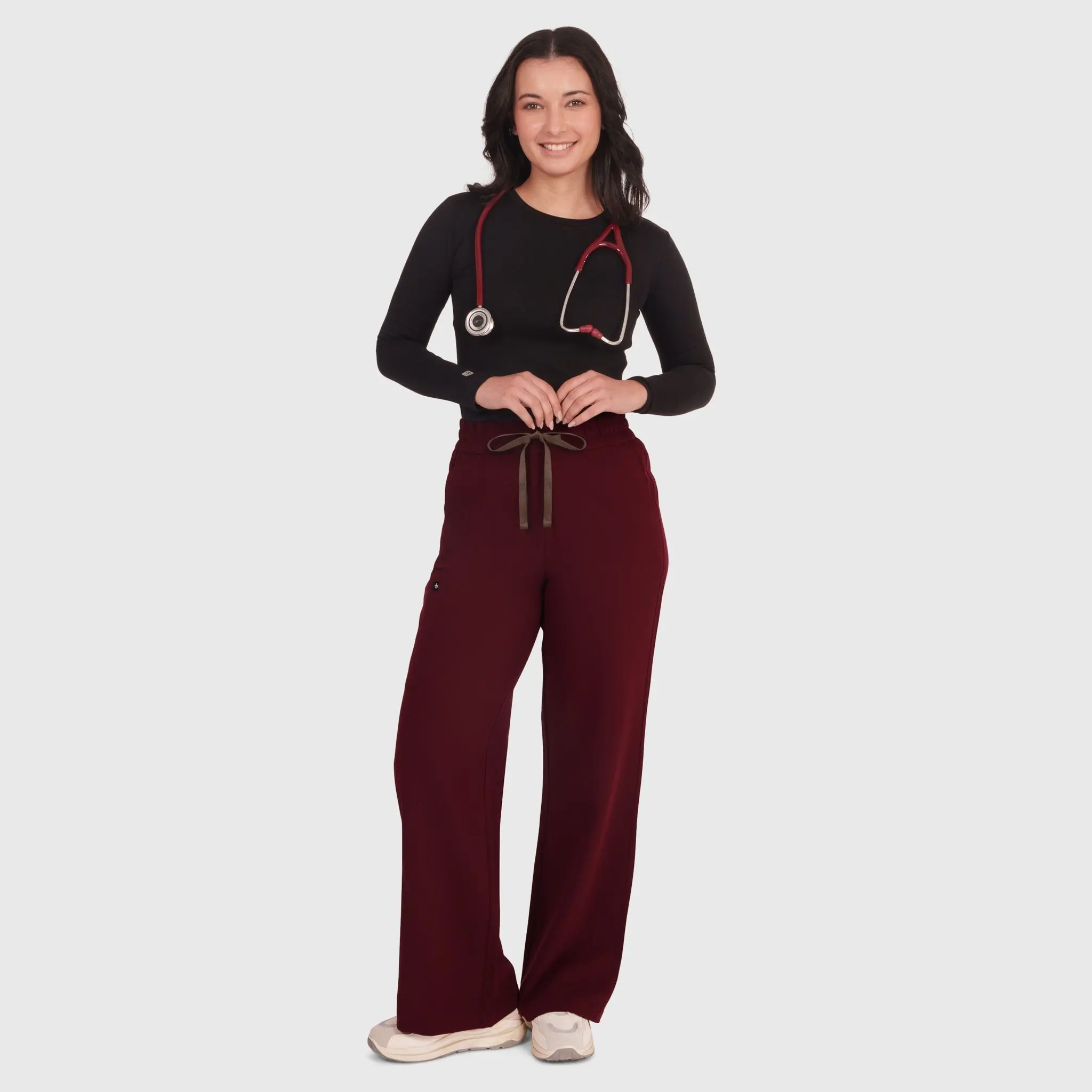 Elan High Waisted Wide-Leg Scrub Pant