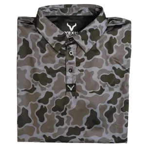 verxil Black Retro Camo Polo - Stylish and Trendy Men s Shirt