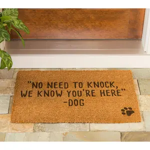 Evergreen "Don't knock, the Dogs know you are here" 16x28 Mat