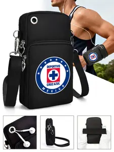 Crossbody Shoulder Bag with Deportivo Cruz Azul Mexico Logo Print  Lightweight Multifunctional Small Messenger Bag for Travel Outdoor Activities Daily Use  Casual Messenger Bags Stylish and Convenient for Men and Women Teens