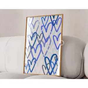 Trendy Wall Art Prints Blue Wall Art Dorm Decor Trendy Printable Art Digital Prints Girly Retro Decor Wall Prints Dorm Room Poster
