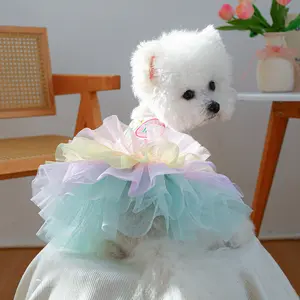 Pet Easter Egg Tulle Dress Rabbit Tulle Dress Colorful Rabbit Tulle Dress Dog Clothes Cute Princess Puppy Large Dog Small Cat