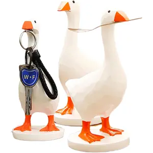 Magnetic Goose Key Holder Cute Home Decor Kawaii Room Office Table Desk Decor Aesthetic Funny Bedroom Decor Housewarming Gifts for Women Men1 Pack