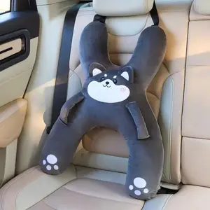 Plush Head & Neck Pillow — Soft Car Headrest Support, Anti-Droop Sleep Cushion, Essential Travel Accessory
