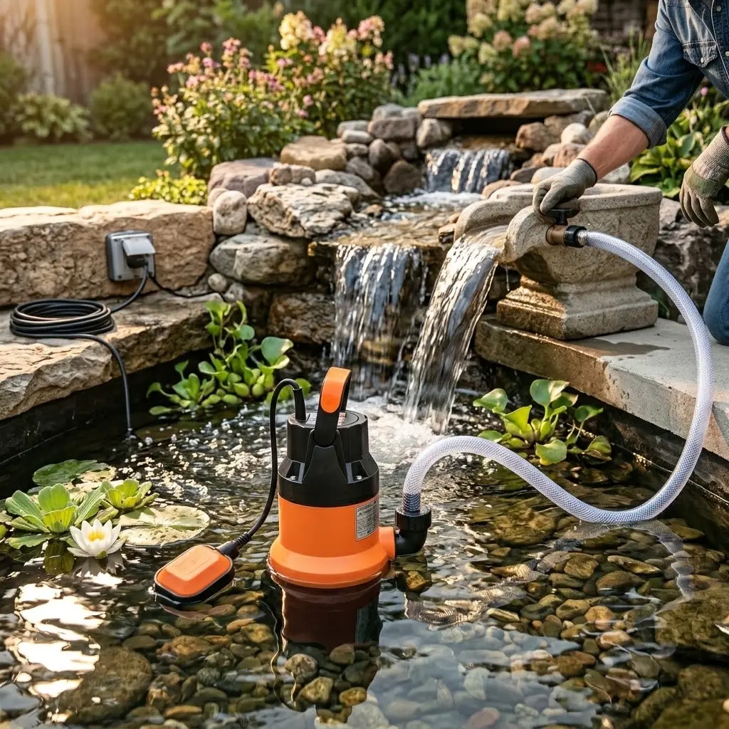 SAVEYOUR  Submersible Dirty Water Utility Pump with Auto Float Switch, High Efficiency Water Pump for Cellar, Garden Pond, Swimming Pool Drainage