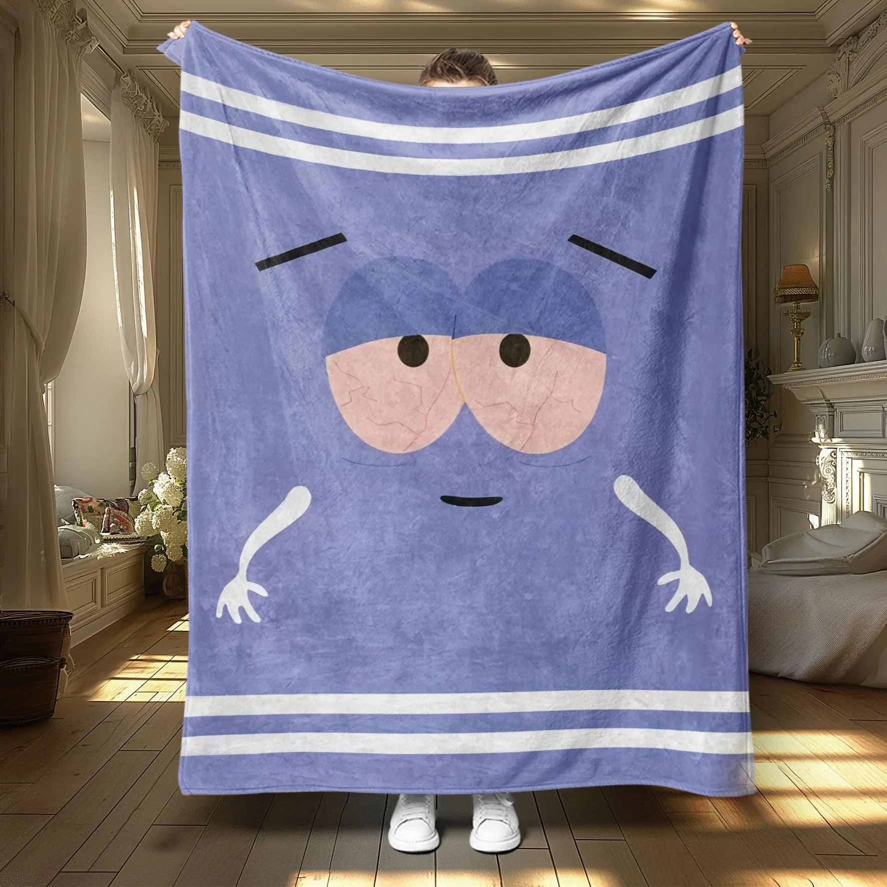 Cartoon Pattern Blanket, 1 Count Soft Throw Blanket, Air-conditioned Room Blanket, Room Accessories Warm Nap Blanket for Home Office Travel Camping