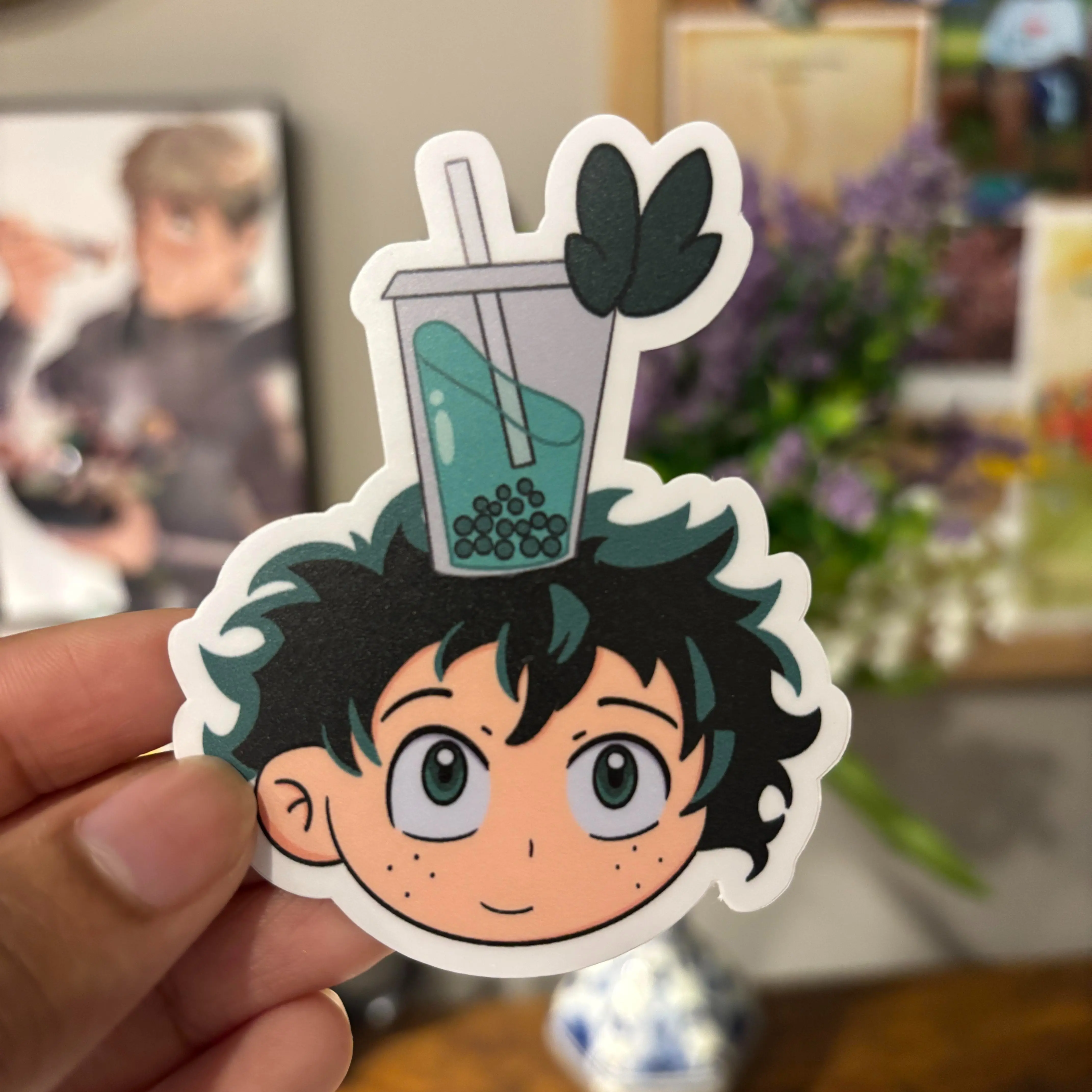 Boba Deku MHA Vinyl Sticker, Laptop Decal