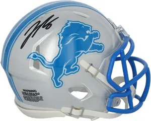 Jahmyr Gibbs Detroit Lions Autographed 2024 Speed Mini Helmet with #0 Signature - Fanatics Authentic Certified