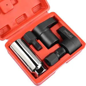 5 count O2  Sensor Socket Set, 3/8 in Drive, 7/8 in (22mm),   with Thread Chasers & Offset Wrenches, Heavy-Duty Automotive Kit for Easy Installation & Repair