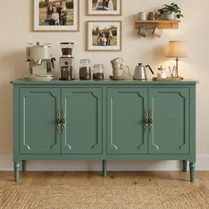 RoyalCraft Console Table, Sideboard Buffet Cabinet with Storage, Sliding Doors & Adjustable Shelves, Sofa Table Behind the Couch, Modern Accent Coffee Bar for Entryway, Living Room, Dining Room, Kitchen