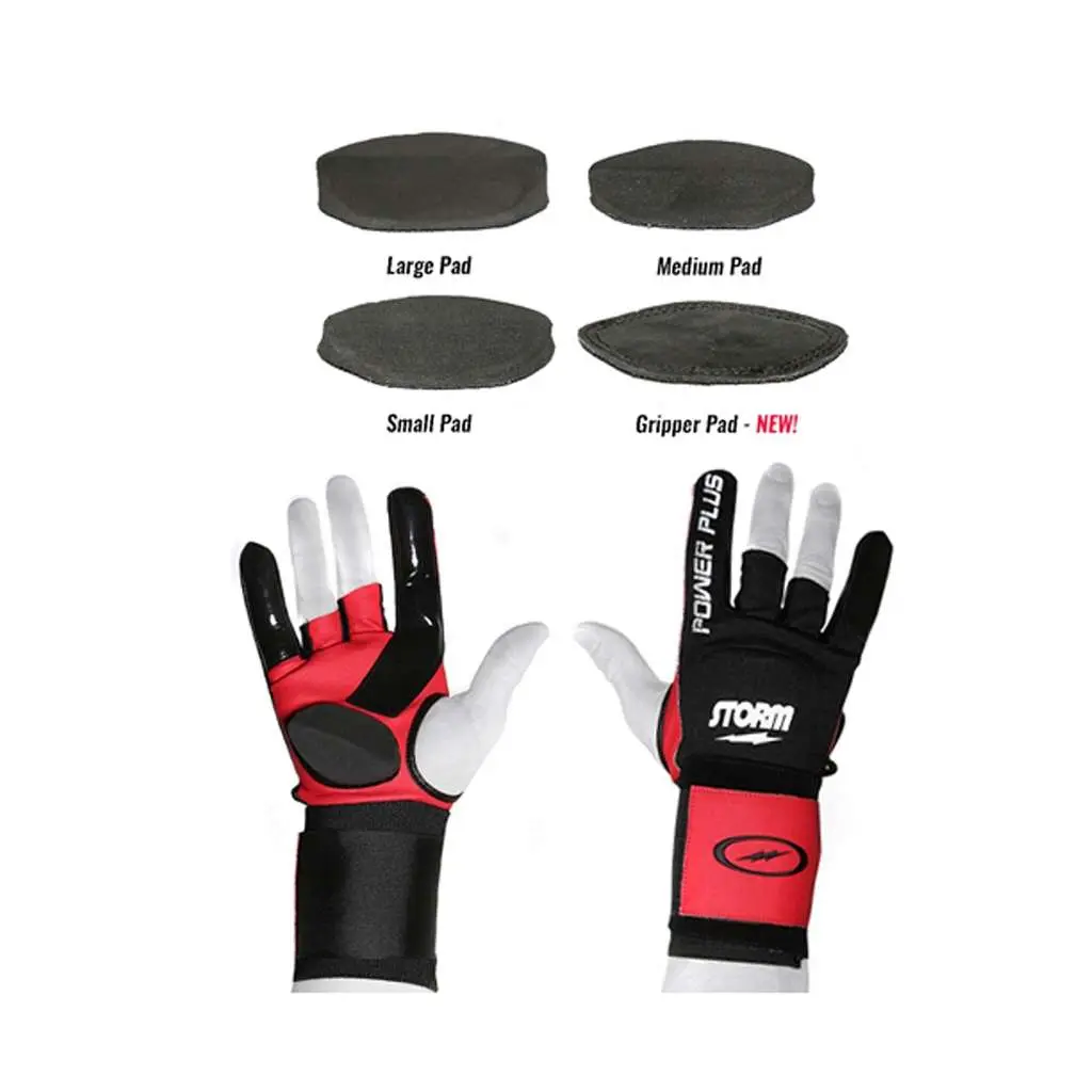 Storm Bowling Products Power Plus Right Hand Bowling Glove, 3-in-1 Wrist Support for Enhanced Ball Control with Removable Metal Bar & Adjustable Foam Pads